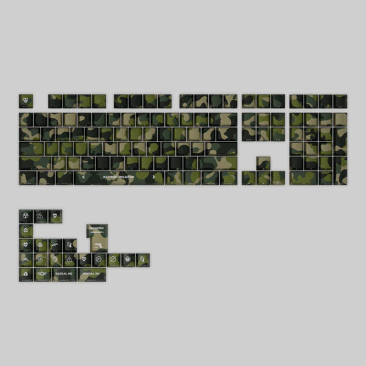 KeysMe Cherry Side-Lit Dye-Sub PBT Keycap Set - Camo Storm
